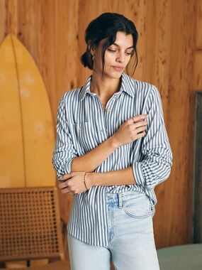 FAHERTY BLAZER STRIPE LEGEND SWEATER SHIRT SIZE SP